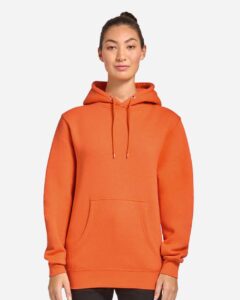 Lane Seven LS14001 Unisex Premium Hoodie Sweatshirt – Carrot (on model)