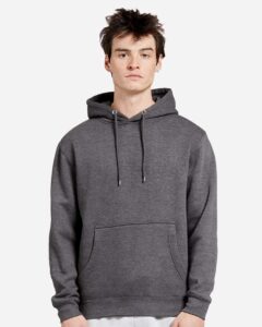Lane Seven LS14001 Unisex Premium Hoodie Sweatshirt – Charcoal Heather (on model)
