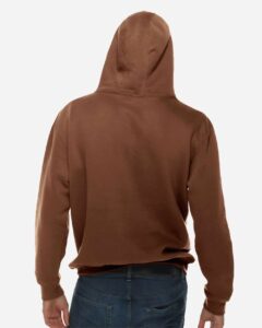 Lane Seven LS14001 Unisex Premium Hoodie Sweatshirt – Chestnut (on model back)