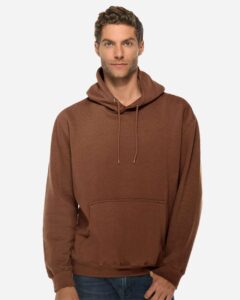 Lane Seven LS14001 Unisex Premium Hoodie Sweatshirt – Chestnut (on model)