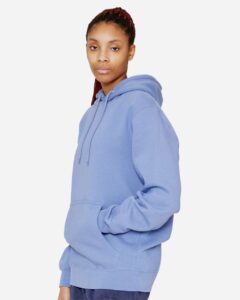 Lane Seven LS14001 Unisex Premium Hoodie Sweatshirt – Colony Blue (on model side)