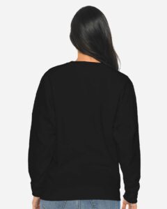 Lane Seven LS14004 Unisex Premium Crewneck Sweatshirt – Black (on model back)