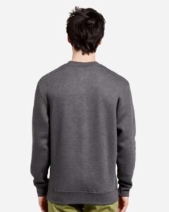 Lane Seven LS14004 Unisex Premium Crewneck Sweatshirt – Charcoal Heather (on model back)