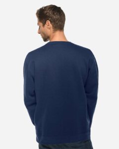 Lane Seven LS14004 Unisex Premium Crewneck Sweatshirt – Navy (on model back)