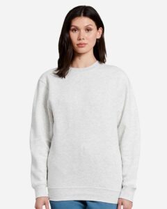 Lane Seven LS14004 Unisex Premium Crewneck Sweatshirt – Oatmeal Heather (on model)