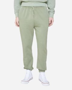 Lane Seven LS16006 Unisex Urban Joggers – Pigment Oil Green (on model)