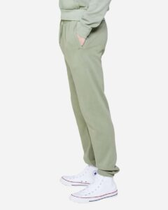 Lane Seven LS16006 Unisex Urban Joggers – Pigment Oil Green (on model side)