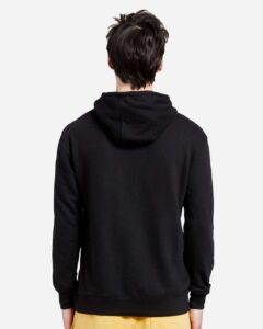 Lane Seven LS13001 Unisex French Terry Hoodie Sweatshirt – Black (on model back)