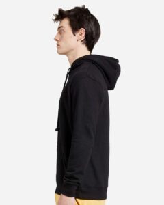 Lane Seven LS13001 Unisex French Terry Hoodie Sweatshirt – Black (on model side)