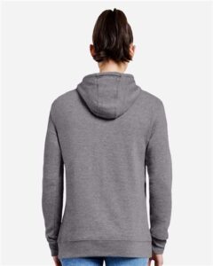 Lane Seven LS13001 Unisex French Terry Hoodie Sweatshirt – Graphite Heather (on model back)