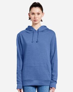 Lane Seven LS13001 Unisex French Terry Hoodie Sweatshirt – Royal Heather (on model)