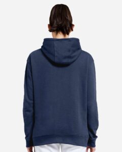 Lane Seven LS13001 Unisex French Terry Hoodie Sweatshirt – Navy (on model back)