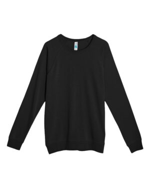 Lane Seven LS13004 Unisex French Terry Crewneck Sweatshirt – Black