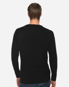 Lane Seven LS13004 Unisex French Terry Crewneck Sweatshirt – Black (on model back)