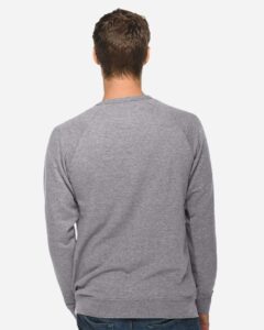 Lane Seven LS13004 Unisex French Terry Crewneck Sweatshirt – Graphite Heather (on model back)