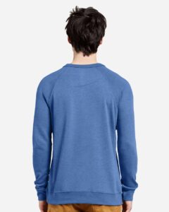 Lane Seven LS13004 Unisex French Terry Crewneck Sweatshirt – Royal Heather (on model back)