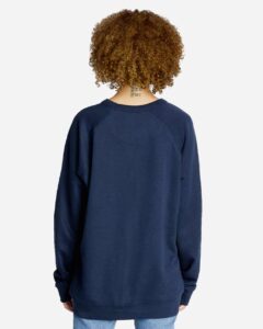 Lane Seven LS13004 Unisex French Terry Crewneck Sweatshirt – Navy (on model back)