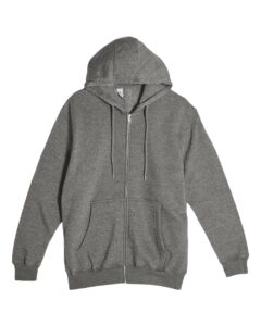 Lane Seven LS14003 Unisex Premium Full-Zip Hoodie Sweatshirt – Charcoal Heather