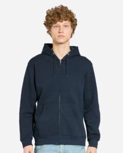 Lane Seven LS14003 Unisex Premium Full-Zip Hoodie Sweatshirt – Navy (on model)