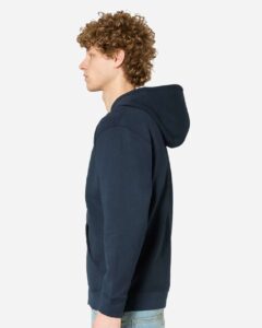 Lane Seven LS14003 Unisex Premium Full-Zip Hoodie Sweatshirt – Navy (on model side)