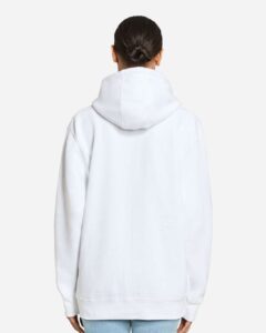 Lane Seven LS14003 Unisex Premium Full-Zip Hoodie Sweatshirt – White (on model back)