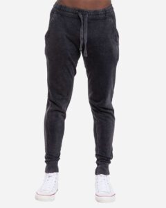Lane Seven LST009 Unisex Vintage Joggers – Vintage Black (on model)