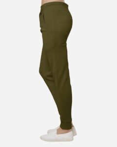 Lane Seven LST006 Unisex Premium Joggers – Army Green (on model side)