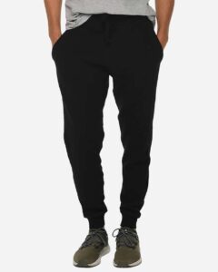 Lane Seven LST006 Unisex Premium Joggers – Black (on model)