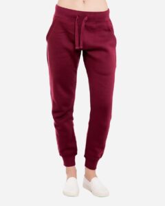 Lane Seven LST006 Unisex Premium Joggers – Burgundy (on model)