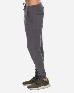 Lane Seven LST006 Unisex Premium Joggers – Charcoal Heather (on model side)