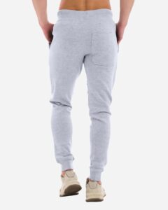 Lane Seven LST006 Unisex Premium Joggers – Heather Grey (on model back)