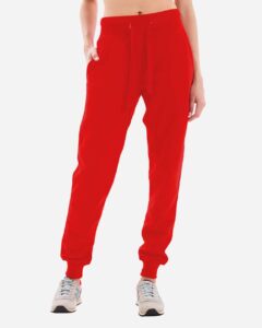 Lane Seven LST006 Unisex Premium Joggers – Red (on model)