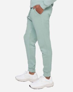 Lane Seven LST006 Unisex Premium Joggers – Seafoam (on model side)