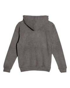Lane Seven LS1401Y Youth Premium Hoodie Sweatshirt – Charcoal Heather (back)