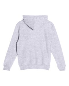 Lane Seven LS1401Y Youth Premium Hoodie Sweatshirt – Heather Grey (back)