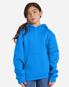 Lane Seven LS1401Y Youth Premium Hoodie Sweatshirt – True Royal (on model)