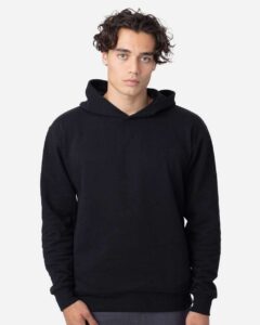 econscious EC5300 Unisex Reclaimist Fiber Hooded Sweatshirt – Black (on model)