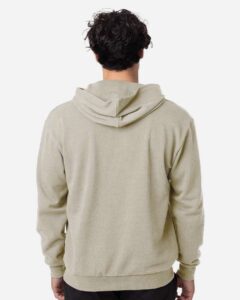 econscious EC5300 Unisex Reclaimist Fiber Hooded Sweatshirt – Pumice (on model back)