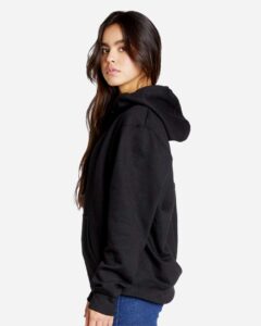 Lane Seven LS18002 Unisex Future Hoodie Sweatshirt – Black (on model side)