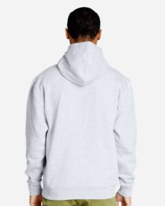 Lane Seven LS18002 Unisex Future Hoodie Sweatshirt – Heather Grey (on model back)