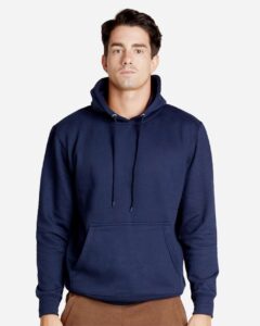 Lane Seven LS18002 Unisex Future Hoodie Sweatshirt – Navy (on model)