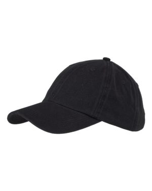 Big Accessories BX005 Washed Chino Cap – Black