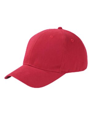 Big Accessories BX002 Brushed Twill Cap – Red