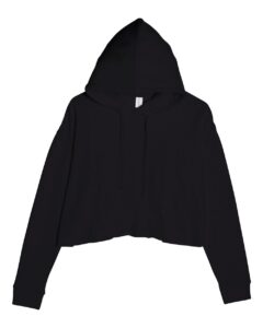 Lane Seven LS12000 Women’s Cropped Hoodie Sweatshirt – Black