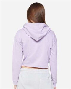 Lane Seven LS12000 Women’s Cropped Hoodie Sweatshirt – Lilac (on model back)