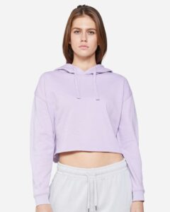 Lane Seven LS12000 Women’s Cropped Hoodie Sweatshirt – Lilac (on model)