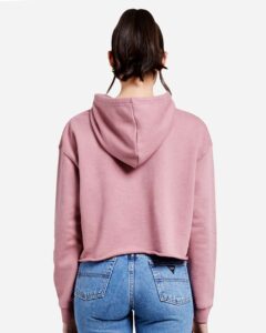 Lane Seven LS12000 Women’s Cropped Hoodie Sweatshirt – Mauve (on model back)