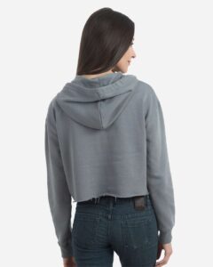 Lane Seven LS12000 Women’s Cropped Hoodie Sweatshirt – Storm (on model back)