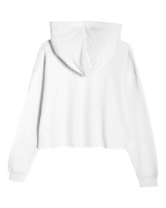 Lane Seven LS12000 Women’s Cropped Hoodie Sweatshirt – White (back)