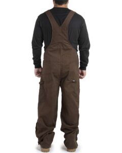 Berne Apparel B1068 Men’s Acre Unlined Washed Bib Overall – Bark_42 (on model back)